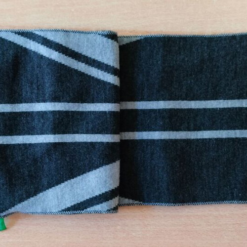 United Colors of Benetton scarf with England flag design, grey and black