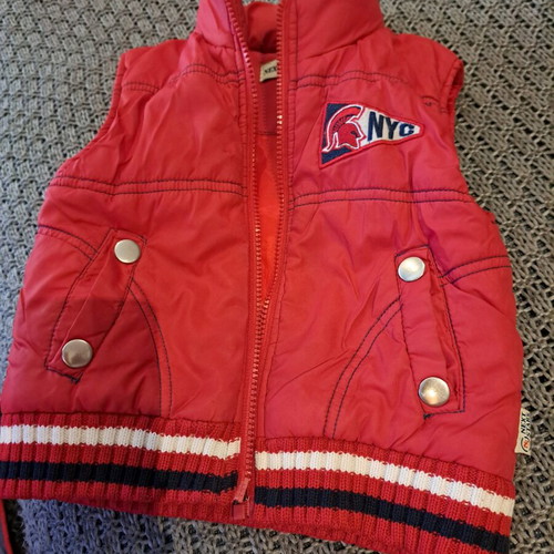 Children's red sleeveless jacket vest used size 18