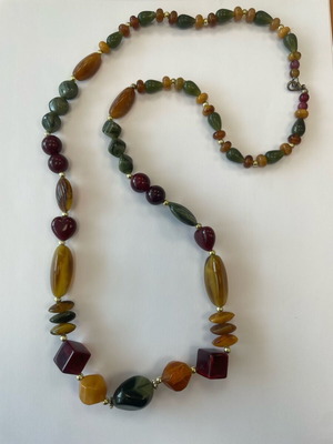 Long necklace with colorful beads like new