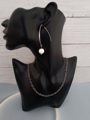 Γυναικεία Αλυσίδα Κολιέ ή Βραχιόλι με Καρδιές από Ασήμι 925 Καινούργιο