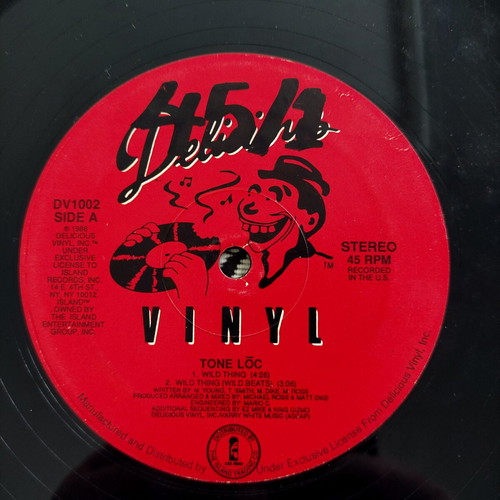 Tone Loc Wild Thing 12'' Maxi Single used, original Canadian pressing 1988