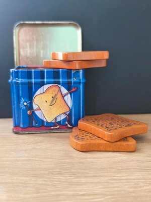 Metal bread box toy used, HABA Germany