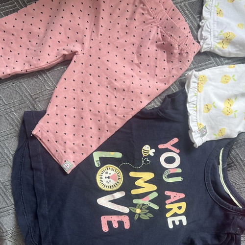 Baby clothing sets new size 74/80, 2-piece packs with prints
