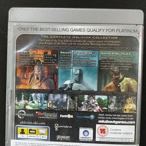 The Elder Scrolls IV Oblivion Game of the Year Edition PS3 like new