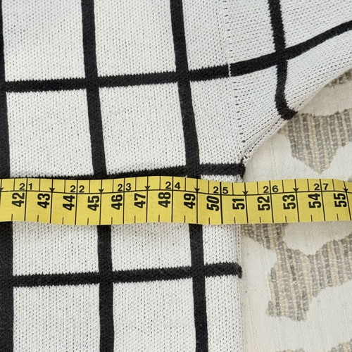 Stefanel knitted cotton blouse like new, white and blue