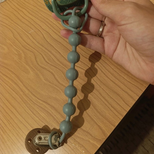 Pacifier with silicone clip like new