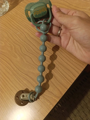 Pacifier with silicone clip like new