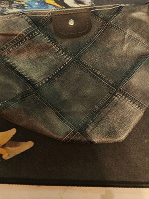 Toiletry bag with denim effect like new