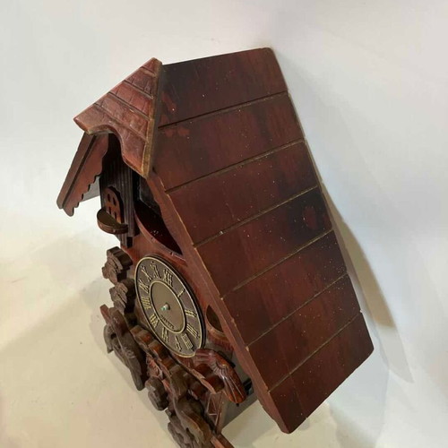Vintage wooden cuckoo wall clock Quartz 54x42x14