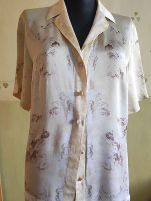 Escada silk shirt like new, yellow, size S