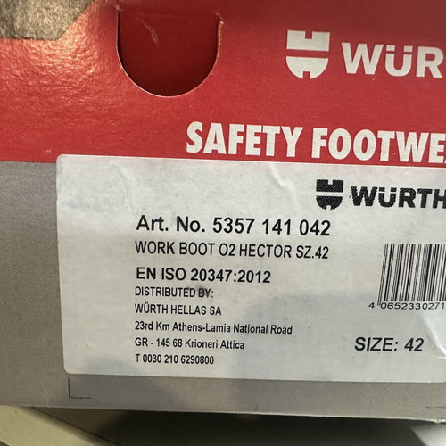 Work shoe, black with red details