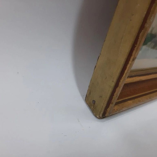 Vintage framed lithograph of a loving couple used