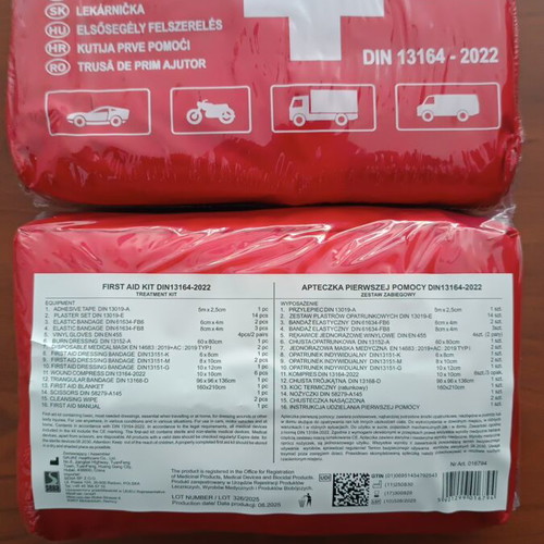 Car first aid kit DIN 13164-2022 new