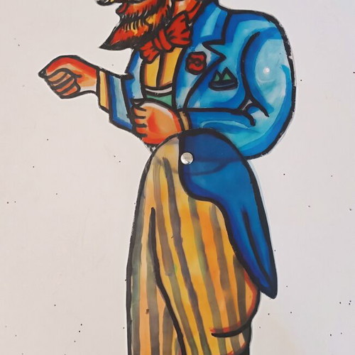 Nionios shadow theatre figure used, semi-professional plastic 1.2mm