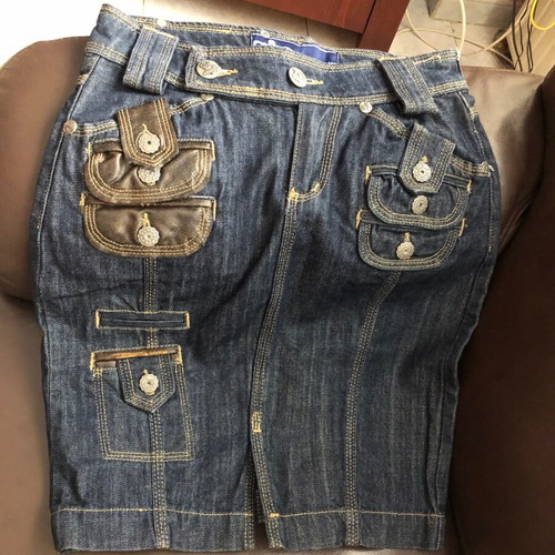 Victoria Beckham denim skirt for Rock&Republic new, blue, size S