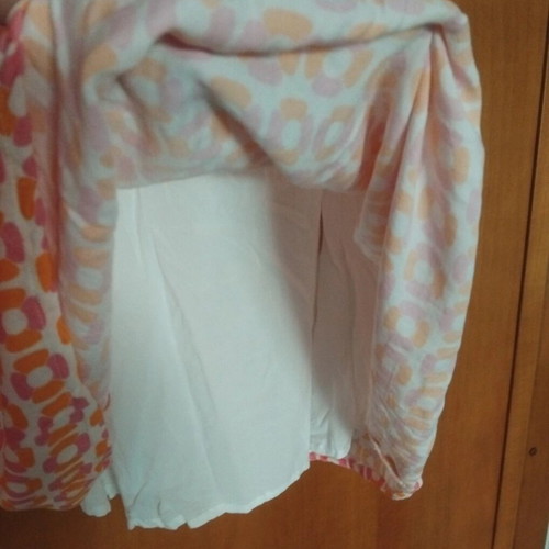 Sleeveless dress like new, pink and orange, size L