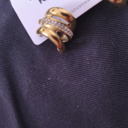 Earrings gold and silver, new, surgical steel