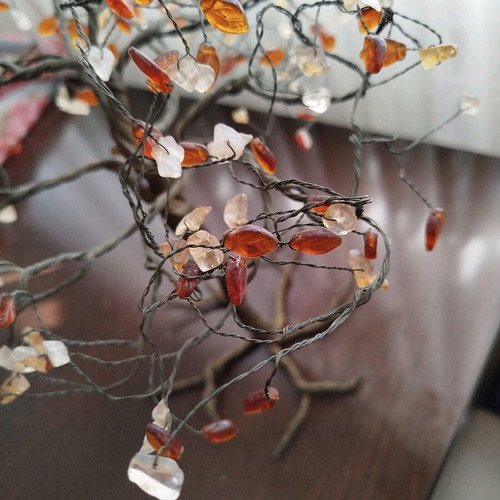 Decorative Tree of Life like new, gemstone accents