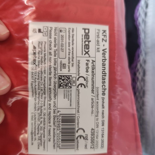 First-aid kits certified according to new law, pack of 2