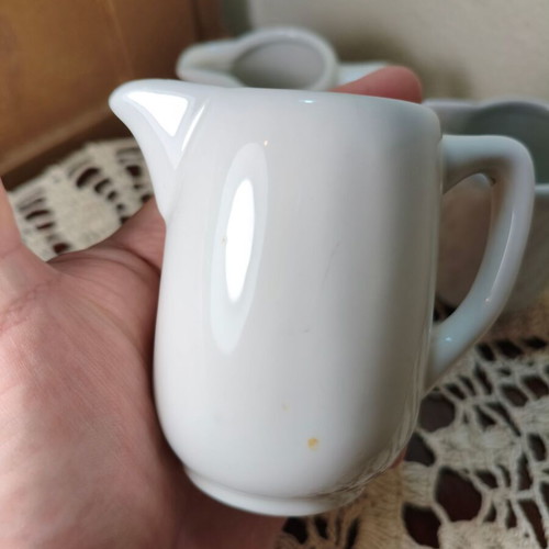 Set of 3 vintage Feldha Rhon porcelain milk jugs made in Germany 1970
