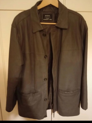 Ted Lapidus Men's Leather Coat like new, size 50, brown