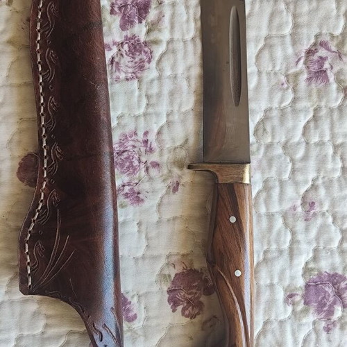 Handmade knife collection 52100 steel with leather sheaths, new