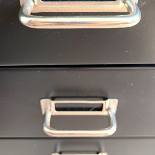 Black metal drawer cabinet