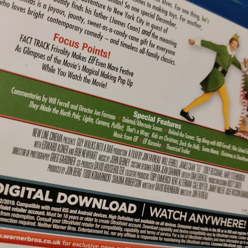 Elf Blu-Ray movie like new, comedy adventure
