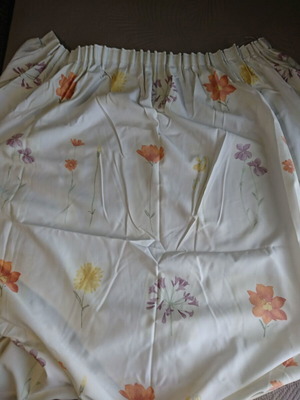 Curtains floral pattern set like new with two opaque and one transparent