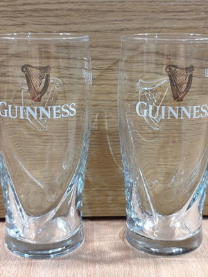 Guinness μπίρα σετ δύο διαφημιστικών ποτηριών 250ml
