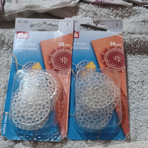 Prym Creative Buttons 36mm Button Bases Set of 12 New