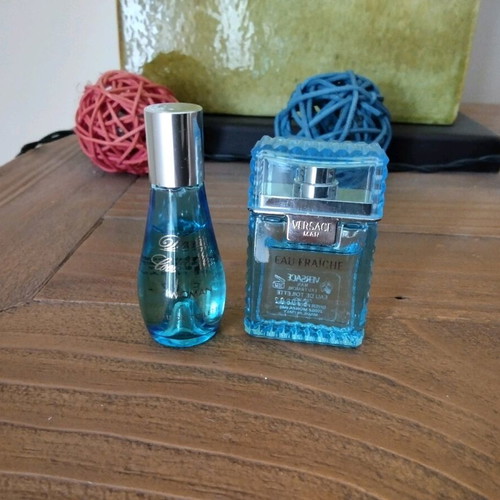 Mini perfumes Davidoff Cool Water Woman 5ml and Versace Eau Fraiche Man 7ml like new
