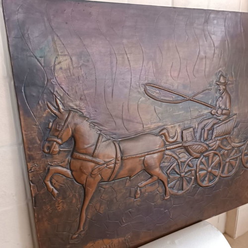 Original copper artwork by E. Filippakis used, theme The Carriage, 57cm x 42cm
