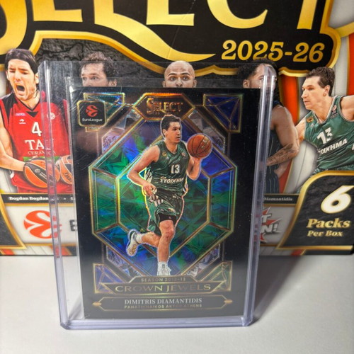 2025-26 Panini Select EuroLeague Crown Jewels #2 Dimitris Diamantidis card like new