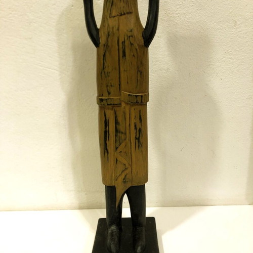 Wooden sculptures woman and man from Banjarjuga like new, hand carved