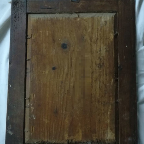 Antique mirror used, solid walnut wood