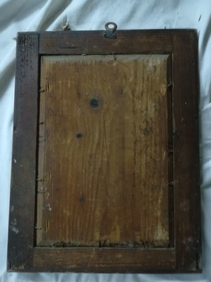 Antique mirror used, solid walnut wood