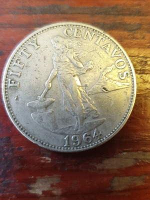 Νόμισμα 50 centavos Phillipines 1964 μεταχειρισμένο