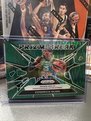 Panini Prizm Kendrick Nunn πράσινη κάρτα Pulsar 21/25 καινούργια γνήσια