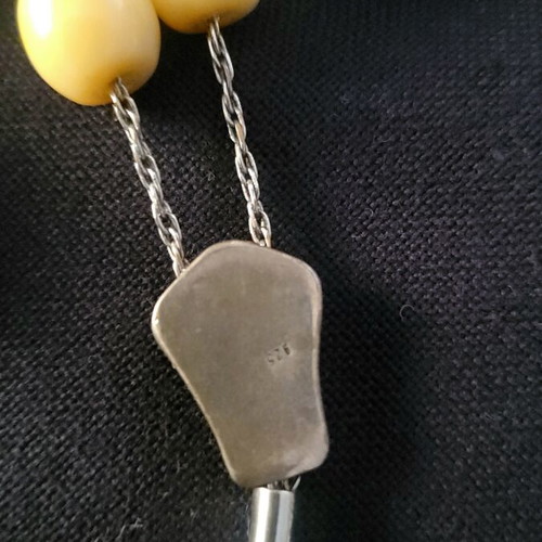 Komboloi from royal amber and 925 silver like new