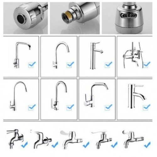 Rotating dual-function faucet spray head, new, pack of 2