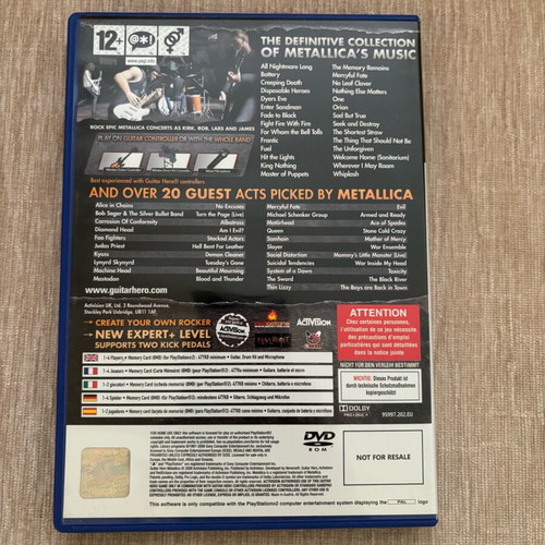 Guitar Hero Metallica PlayStation 2 used, full English version