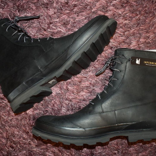 Sorel Madson waterproof mid black shoes, new, size 44.5