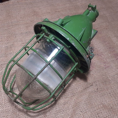 Ship Shelter Lantern used, Soviet 1978, vintage industrial