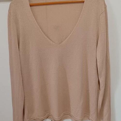 Women's knitted top like new, size L-XL, beige gold