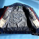  Βρεφικό μπουφάν jeans Benetton σε πολύ καλή κατάσταση για 24 μηνών .