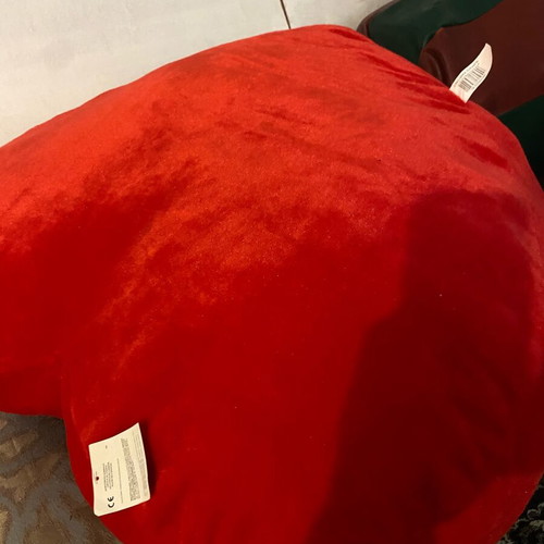 Decorative heart-shaped pillow used