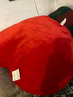 Decorative heart-shaped pillow used