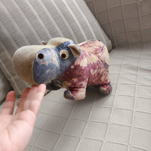 Plush hippopotamus like new decorative item