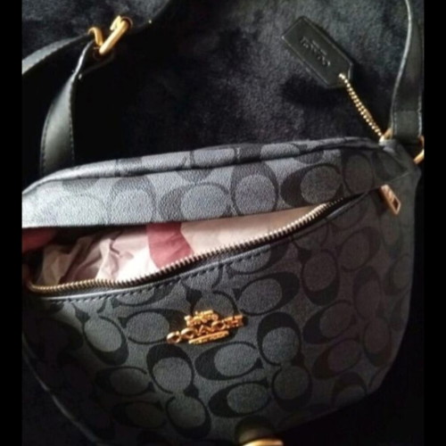 Coach waist bag new, unisex, gray color